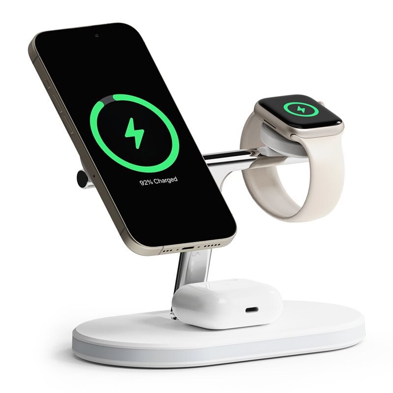 Image of Ringke 3-in-1 MagSafe Wireless Charger Stand vit