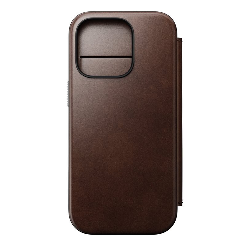 Image of Nomad iPhone 16 Pro Modern Horween Leather Folio MagSafe Rustic Brown