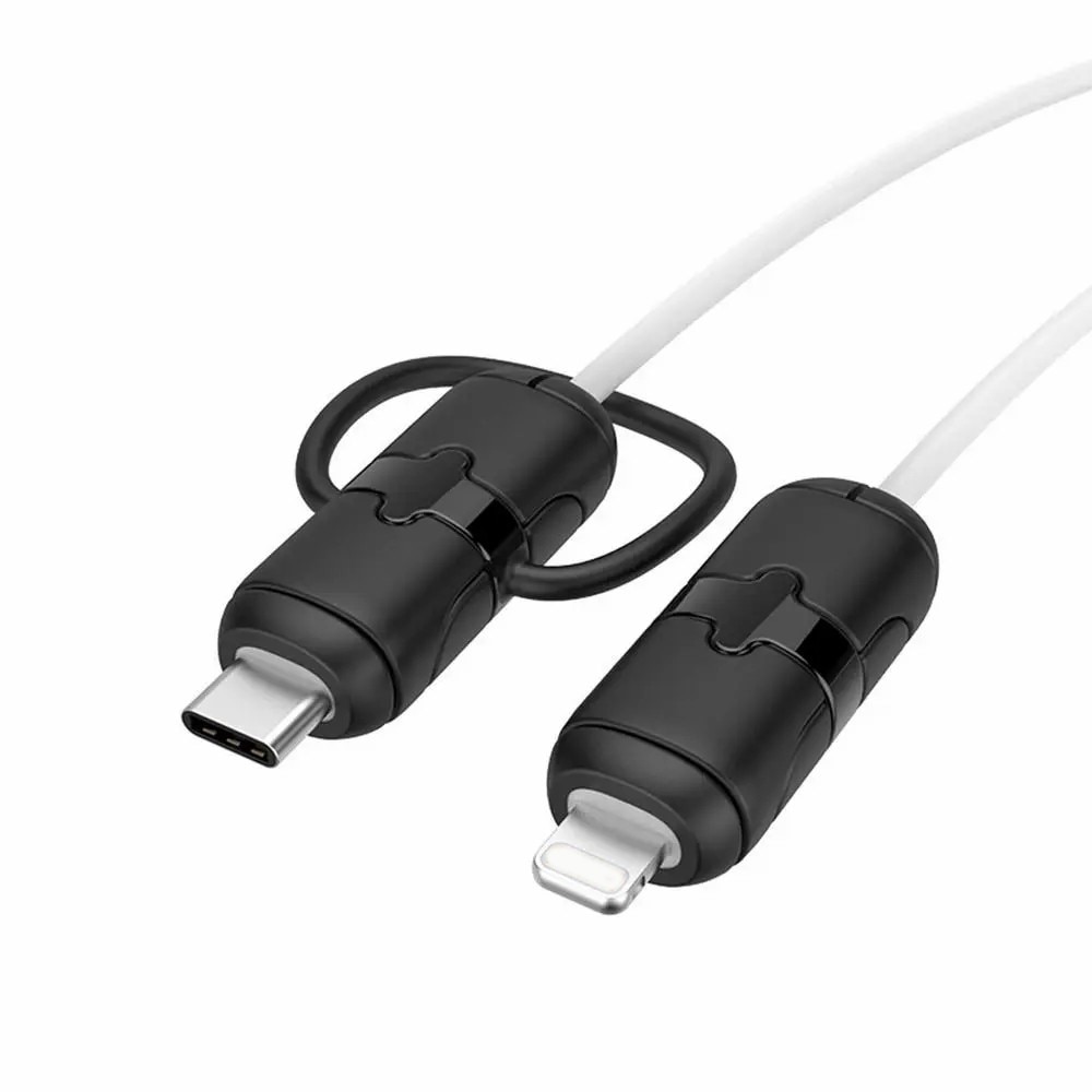 Kabelskydd för USB-C till Lightning kabel svart