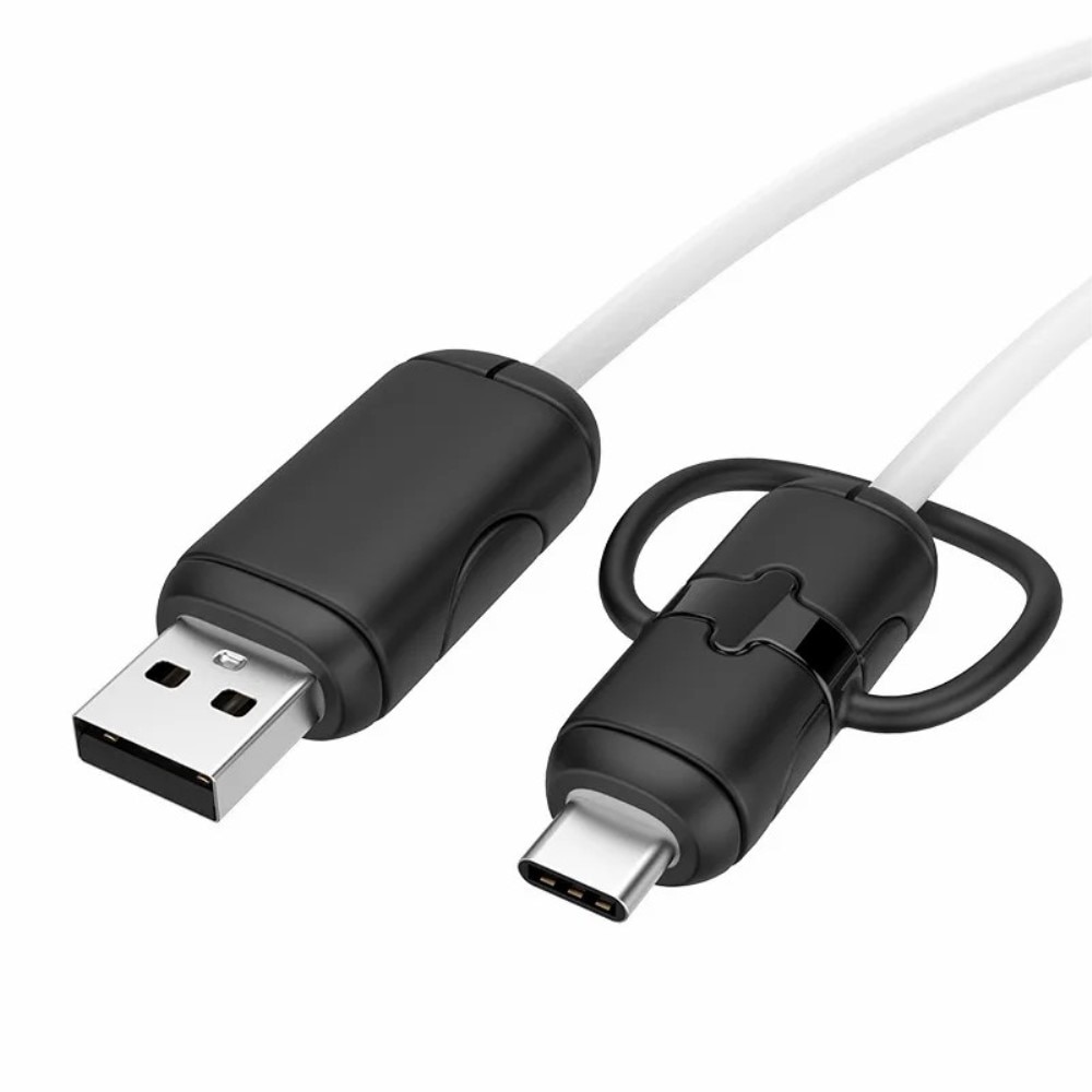 Kabelskydd för USB-C till USB-A kabel svart