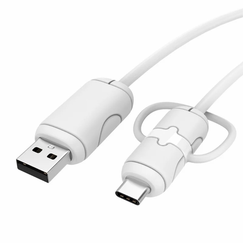 Kabelskydd för USB-C till USB-A kabel vit