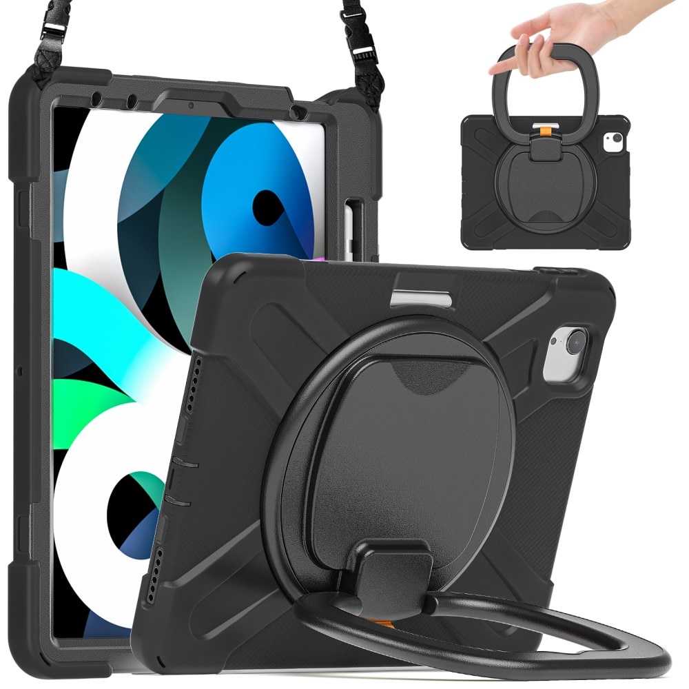 Kickstand Hybridskal med axelrem iPad Air 11 6th Gen (2024) svart