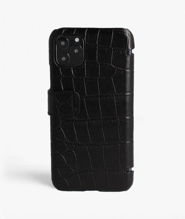 Plånboksfodral iPhone 11 Pro Max Lizard Black