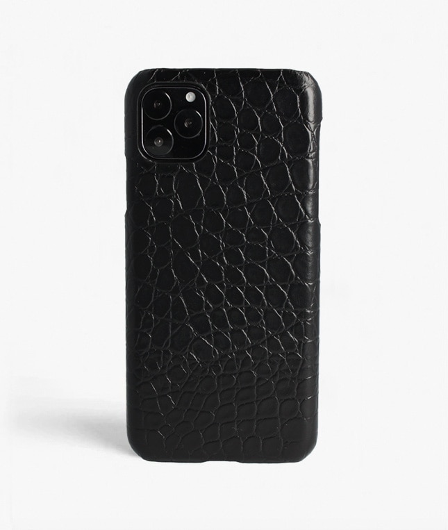 Skal iPhone 11 Pro Max Small Croco Svart