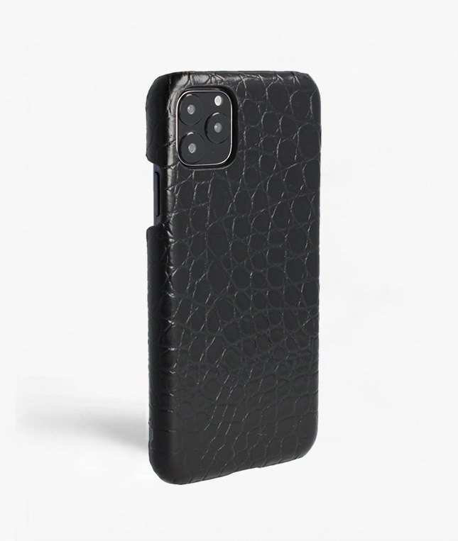 Skal iPhone 11 Pro Max Small Croco Svart