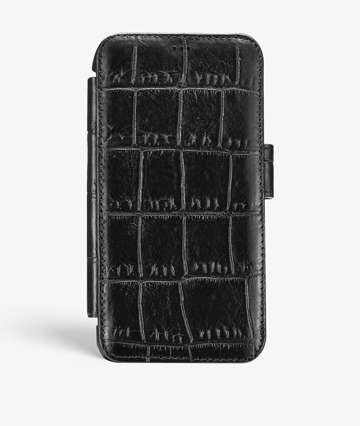 Plånboksfodral iPhone X/XS Lizard Black