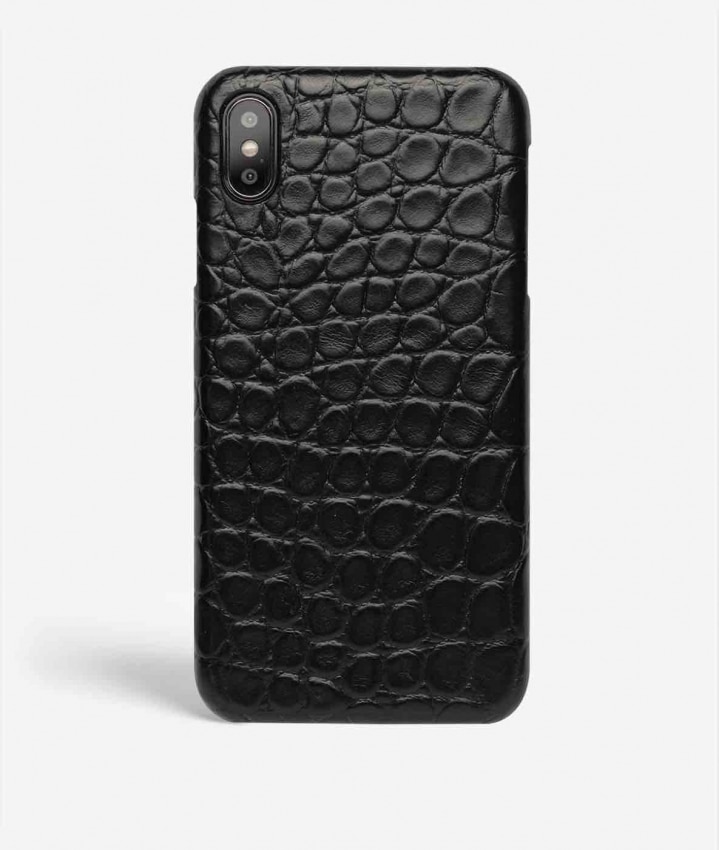 Skal iPhone X/XS Small Croco Svart