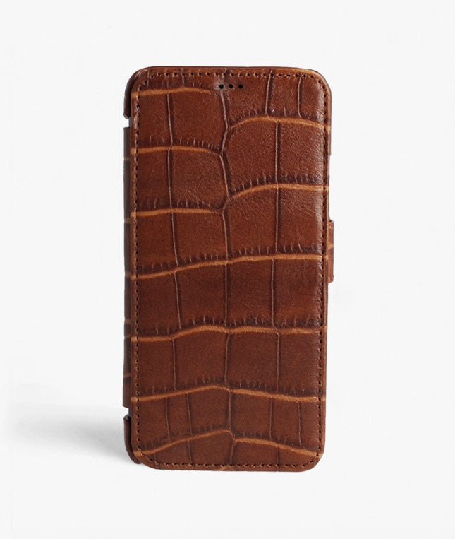 Plånboksfodral iPhone 11 Pro Max Lizard Cognac