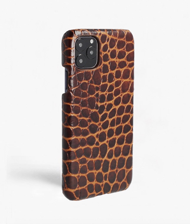 Skal iPhone 11 Pro Max Small Croco Brun