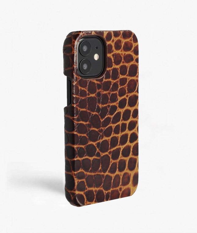 Skal iPhone 12 Mini Small Croco Brun