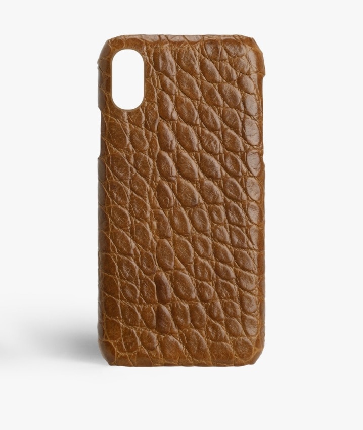 Skal iPhone Xs Max Small Croco Cognac