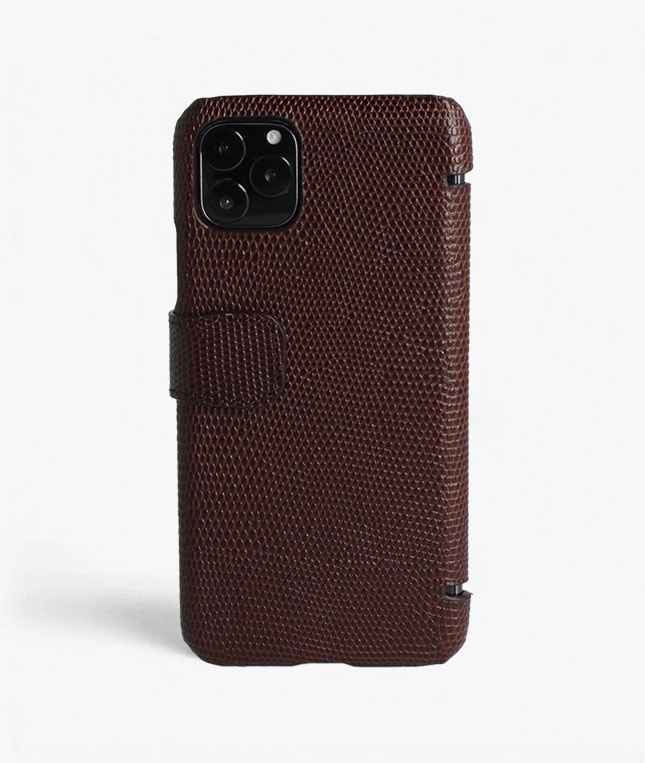 Plånboksfodral iPhone 11 Pro Max Lizard Brown