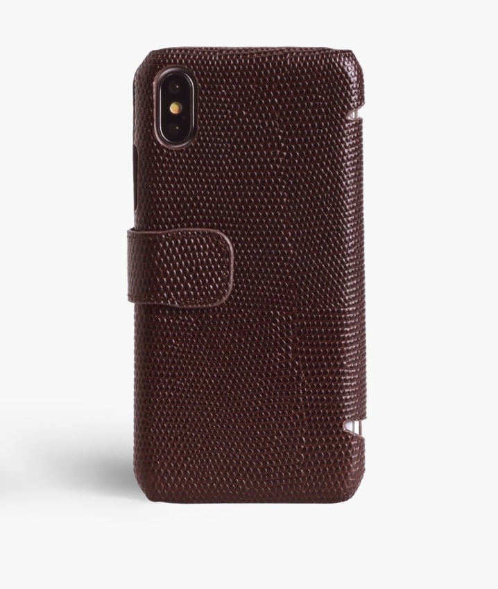 Plånboksfodral iPhone Xs Max Lizard Black