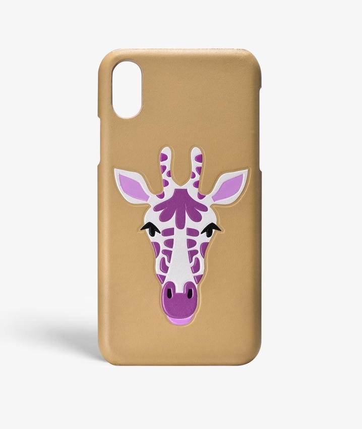 Skal iPhone X/XS Giraffe Nappa Beige