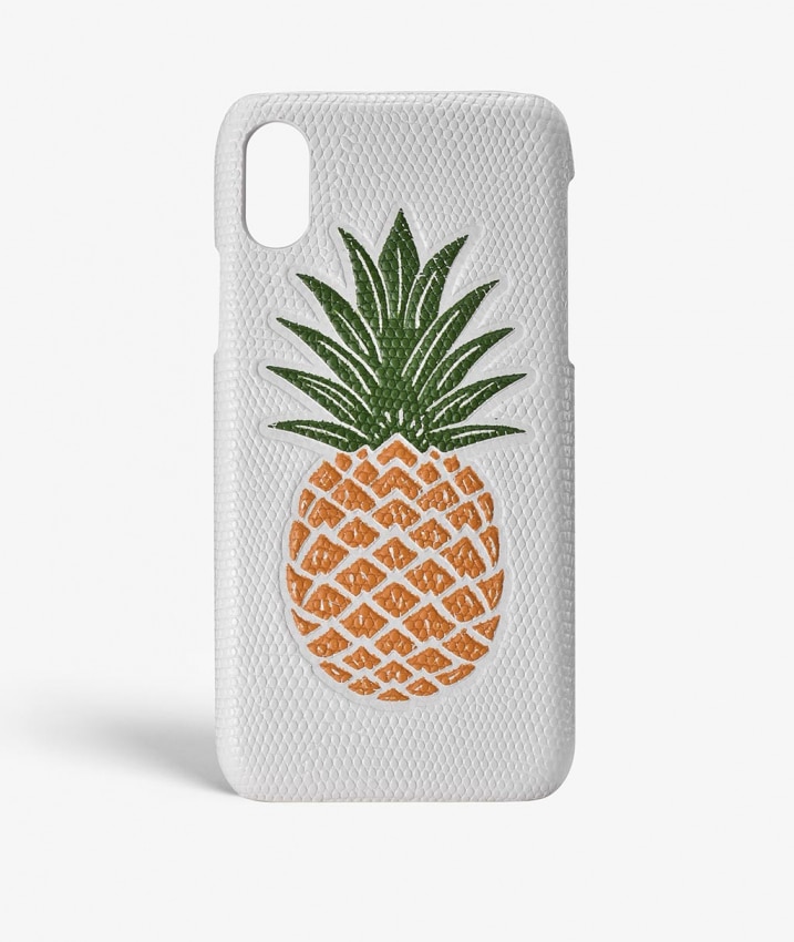 Skal iPhone X/XS Pineapple Orange Lizard White