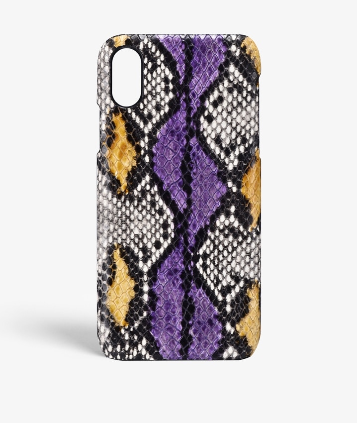 Skal iPhone X/XS Snake Lila/Ocra