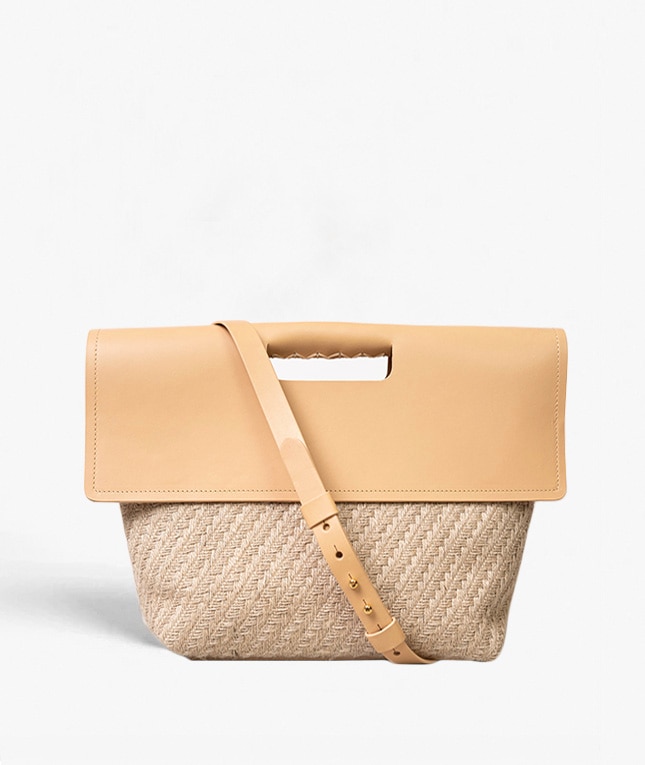 Classy Bag Jute Leather Vegetable Tanned Natural Beige