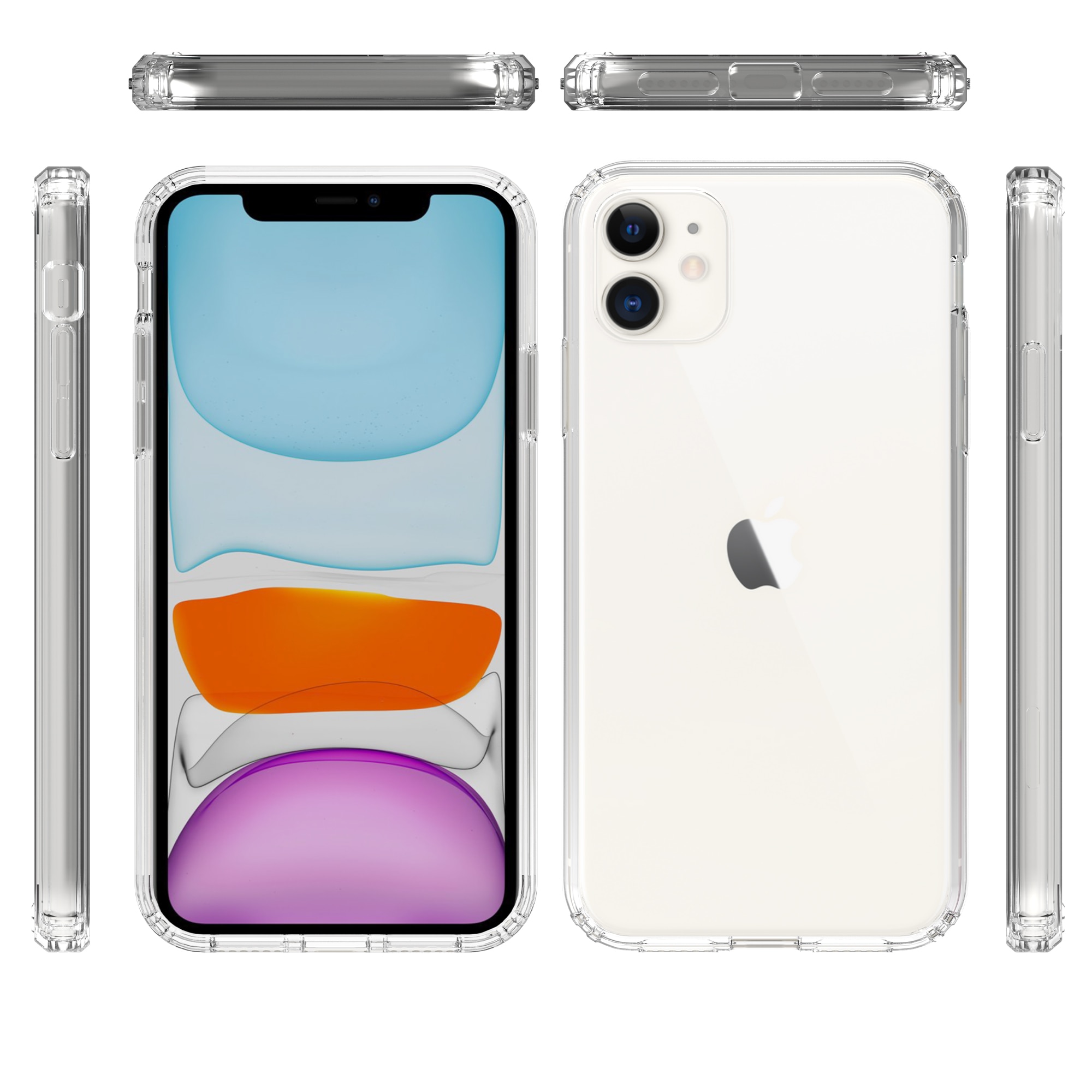 Hybridskal iPhone 11 Genomskinlig