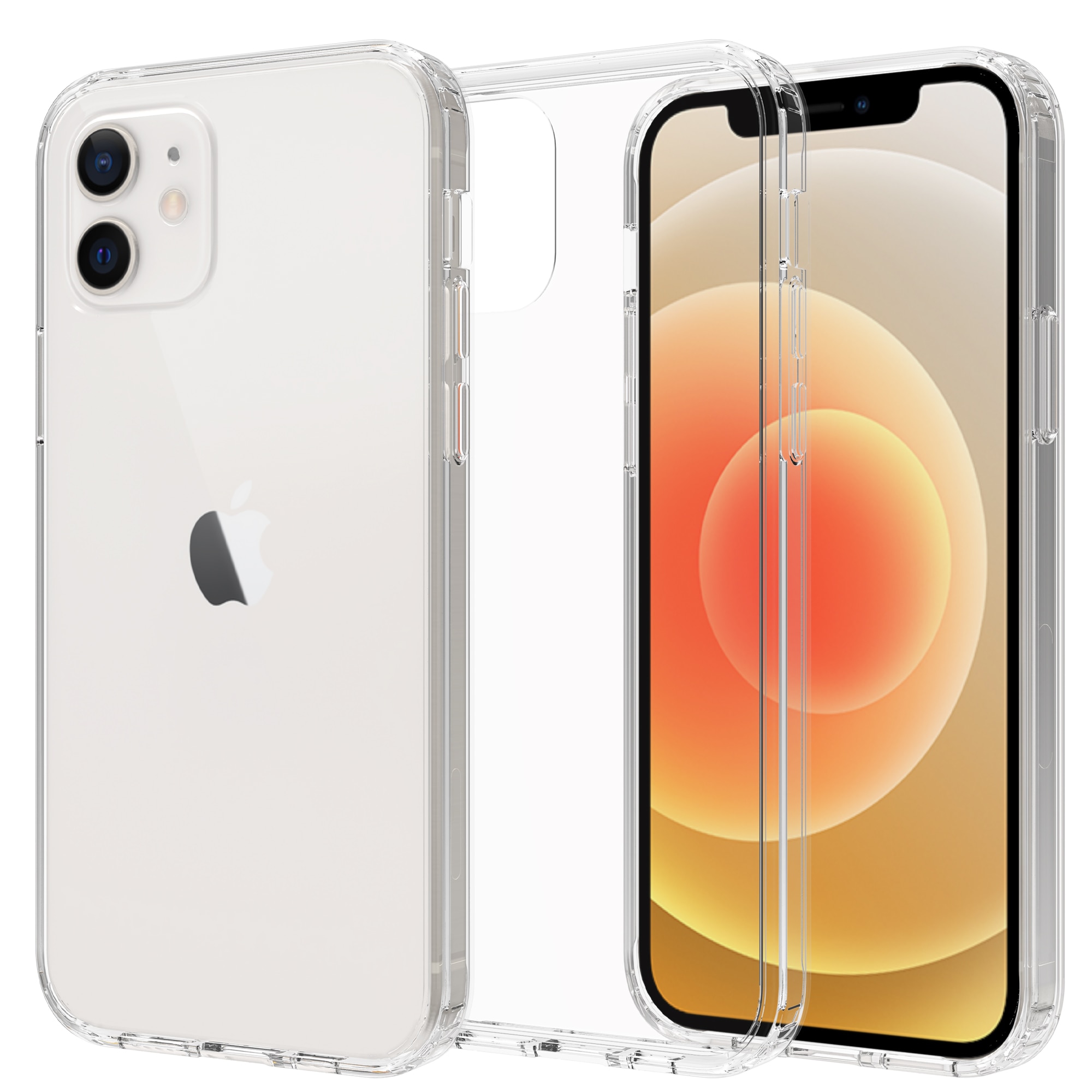 Hybridskal iPhone 12/iPhone 12 Pro Genomskinlig