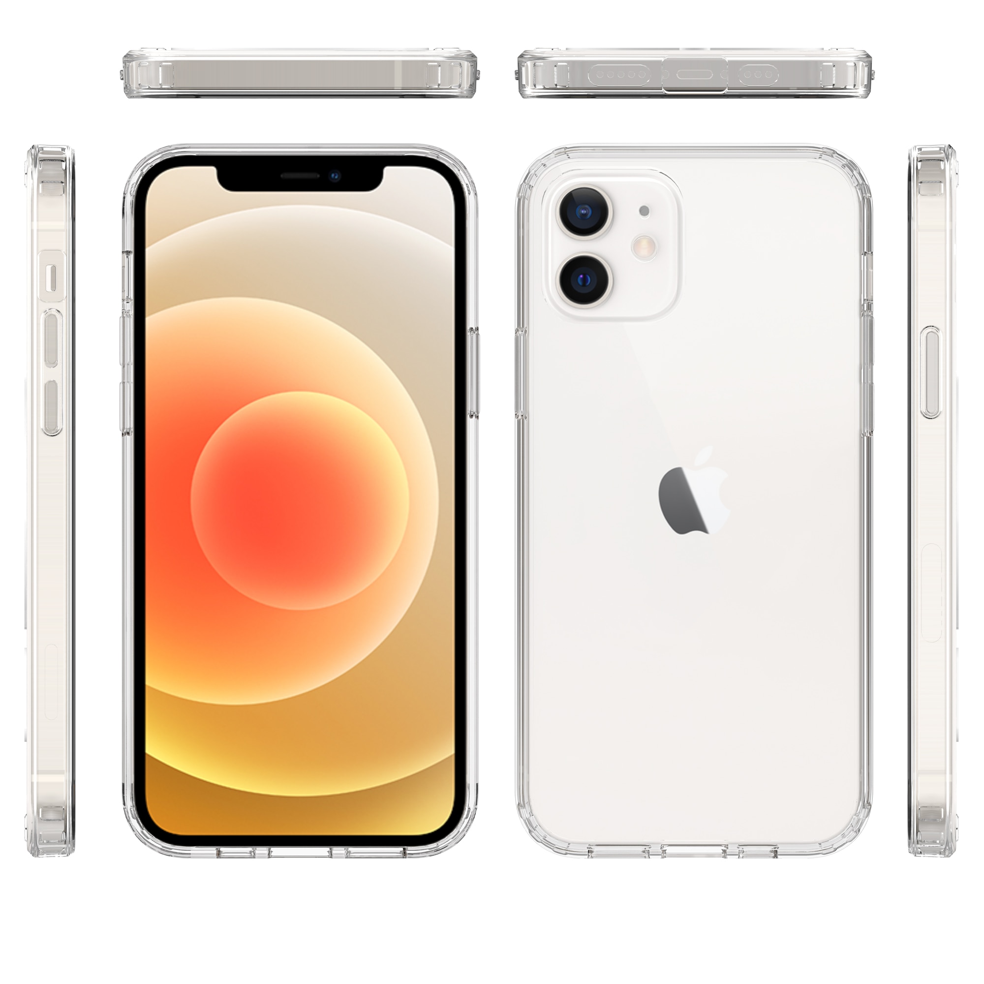 Hybridskal iPhone 12/iPhone 12 Pro Genomskinlig