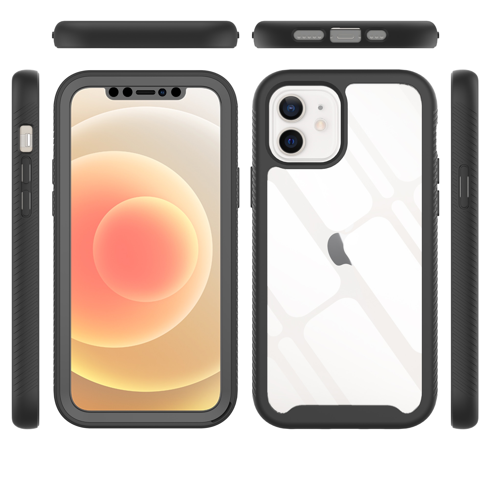 Full Protection Case iPhone 12/iPhone 12 Pro Svart