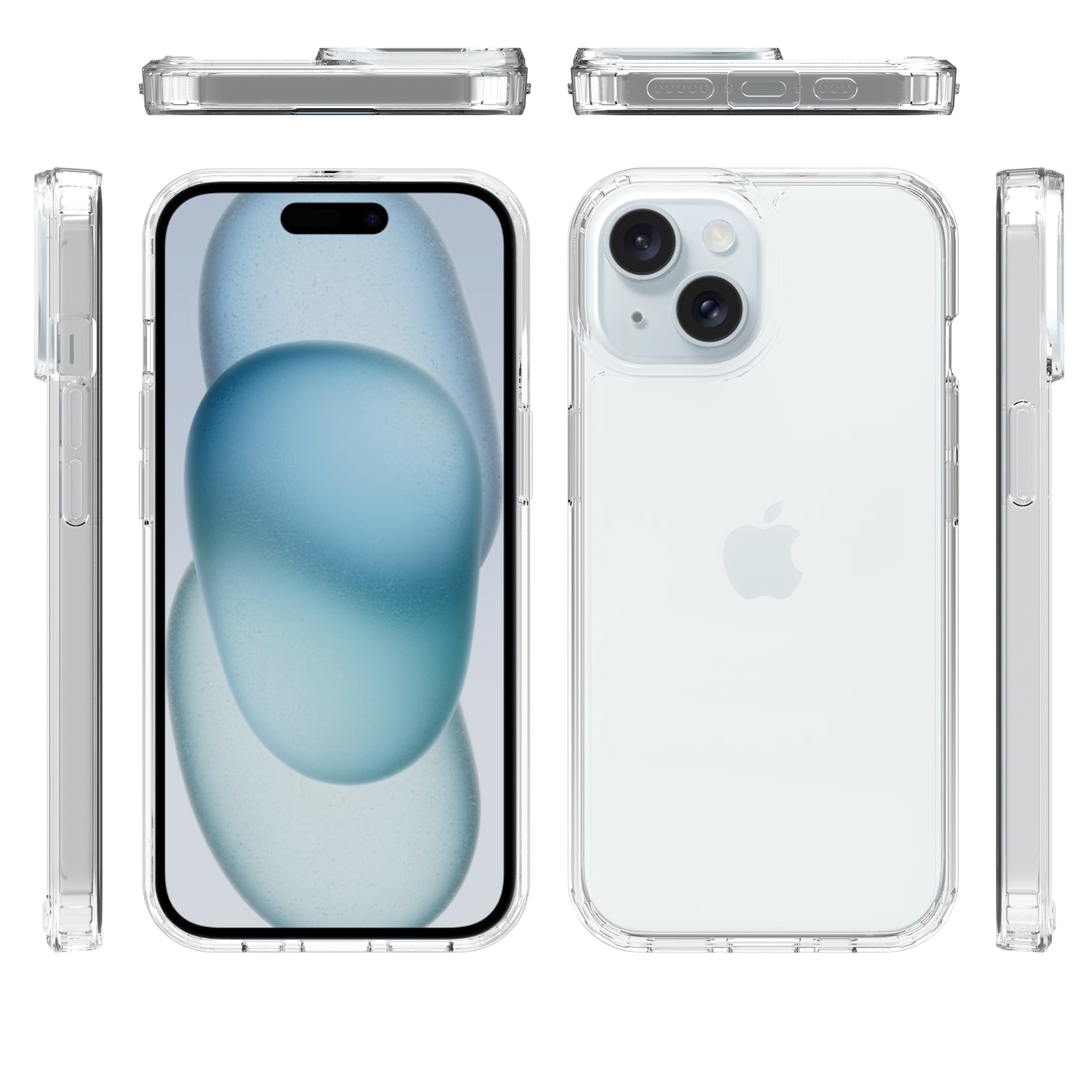 Hybridskal iPhone 15 Plus transparent