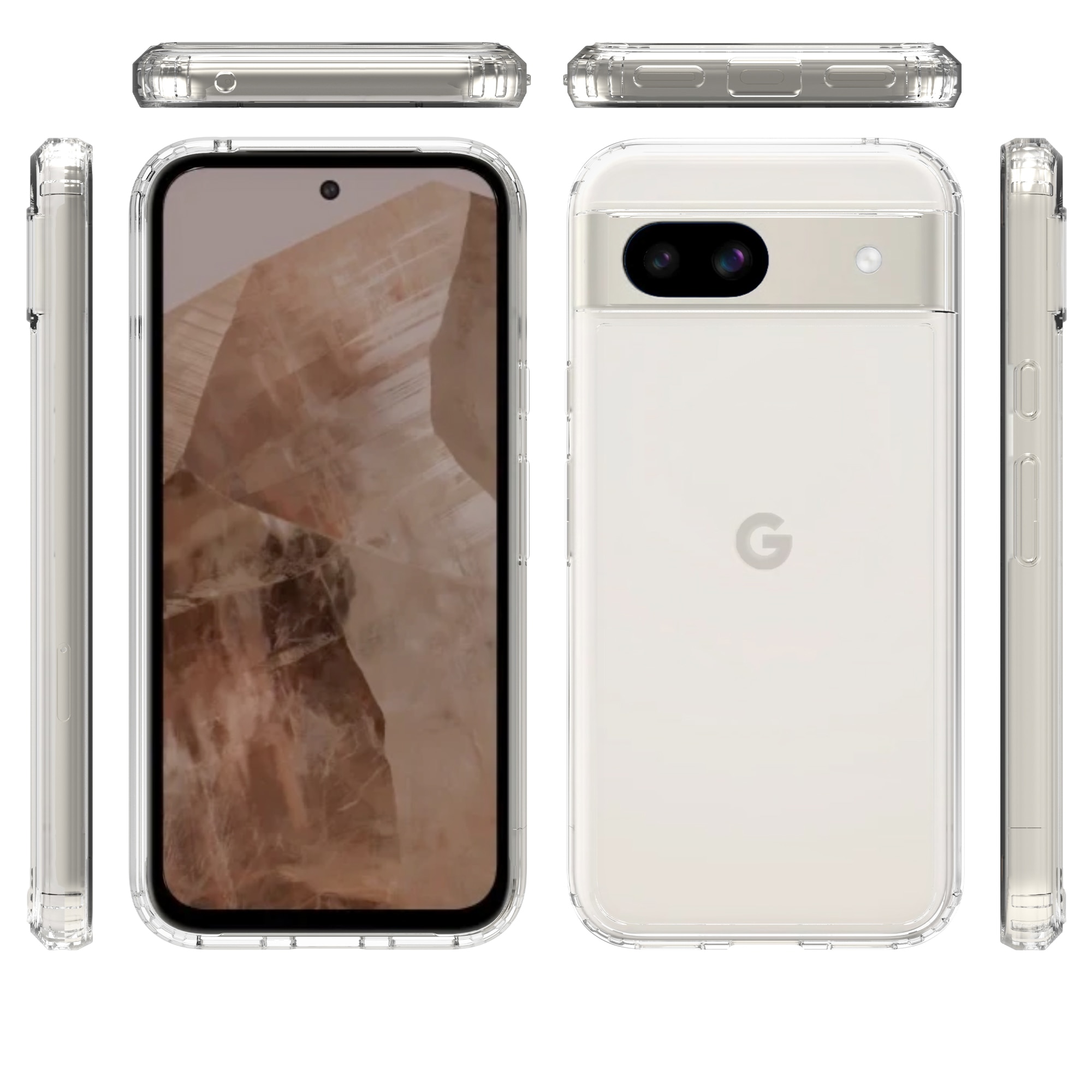 Crystal Hybrid Case Google Pixel 8a transparent