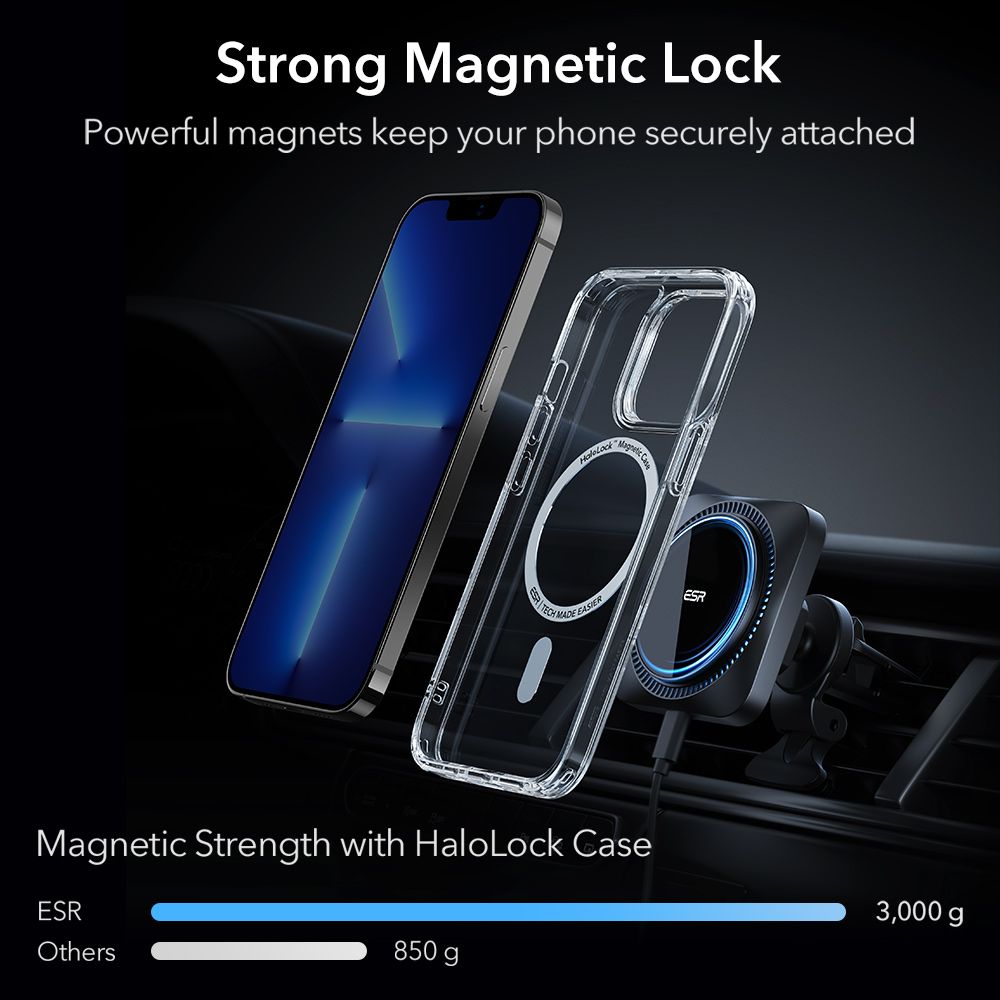 Köp ESR HaloLock Mini MagSafe Magnetic Wireless Charger vit online
