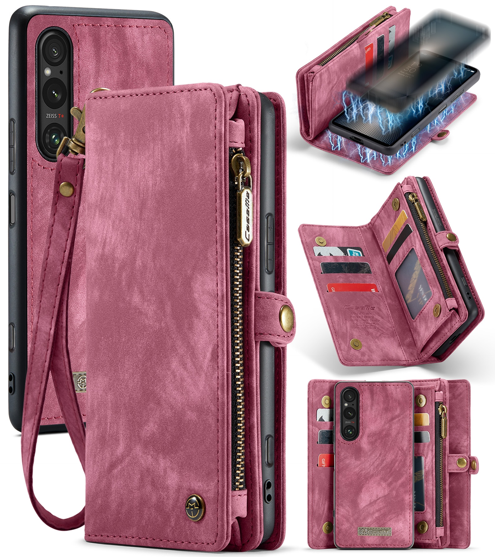Multi-slot Plånboksfodral Sony Xperia 10 VI röd