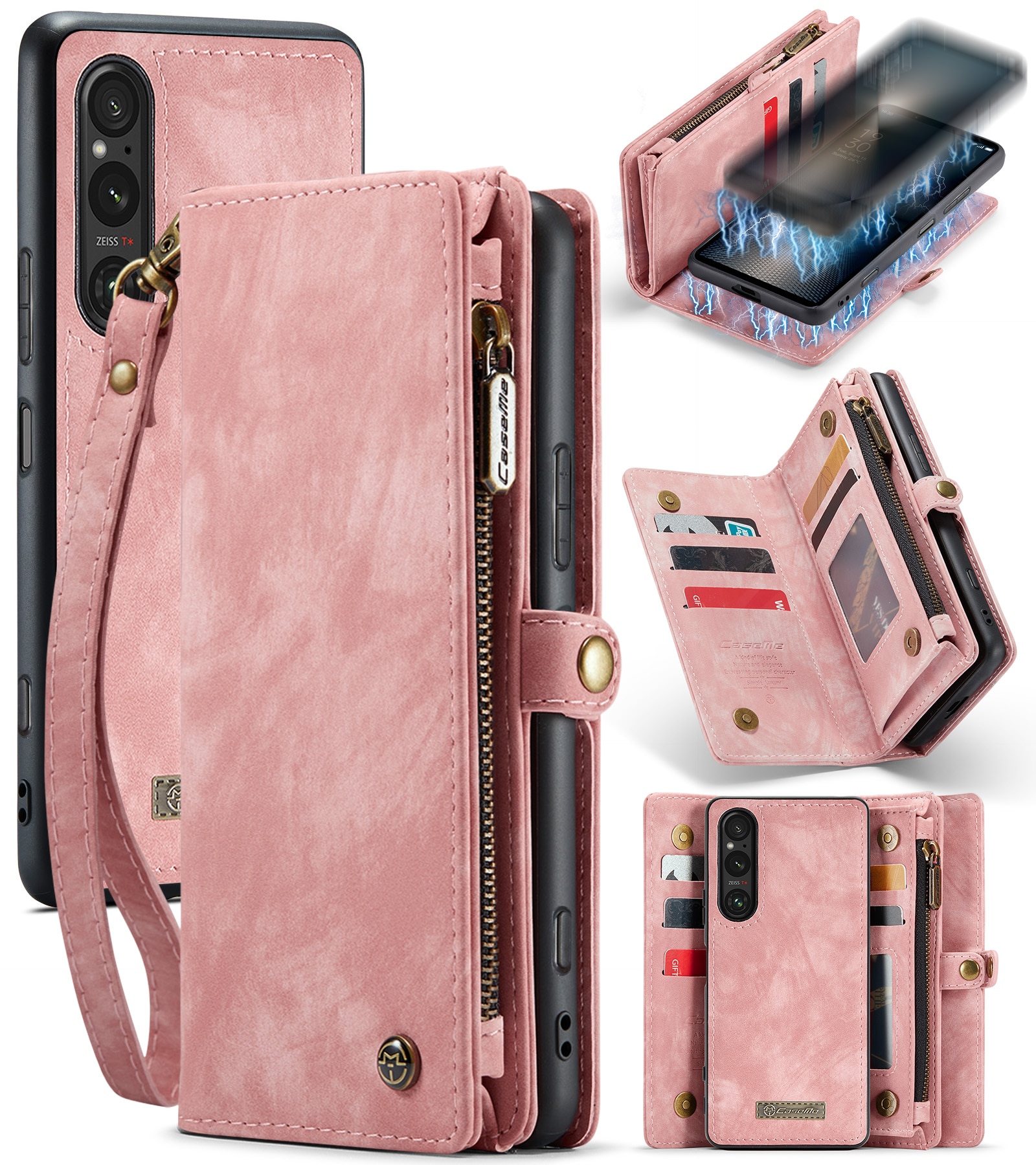 Multi-slot Plånboksfodral Sony Xperia 10 VI rosa