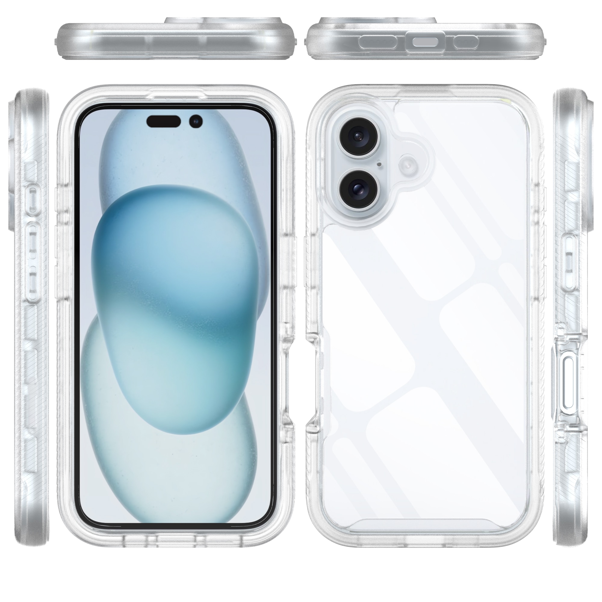 Full Protection Case iPhone 16 Plus transparent