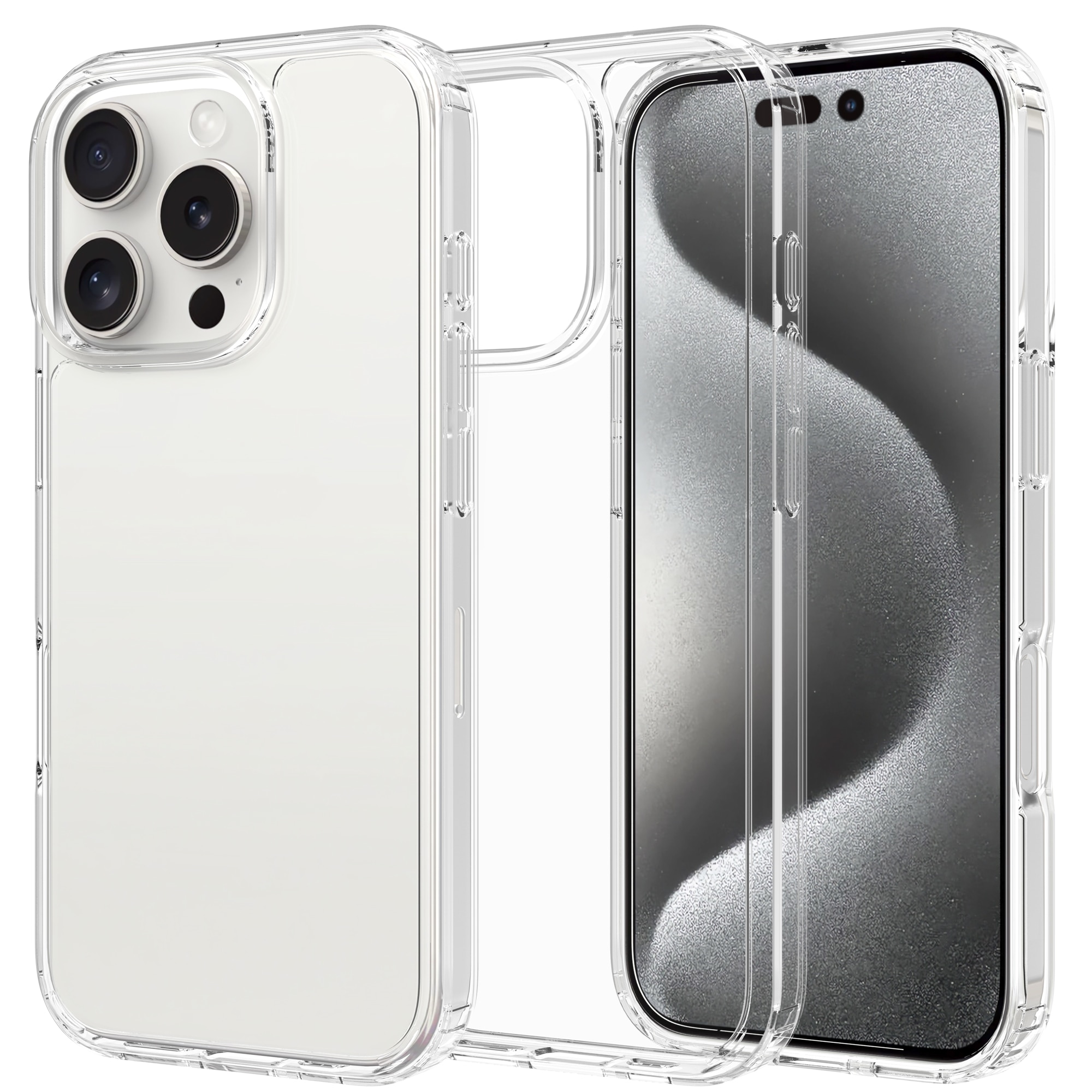 Hybridskal iPhone 16 Pro transparent