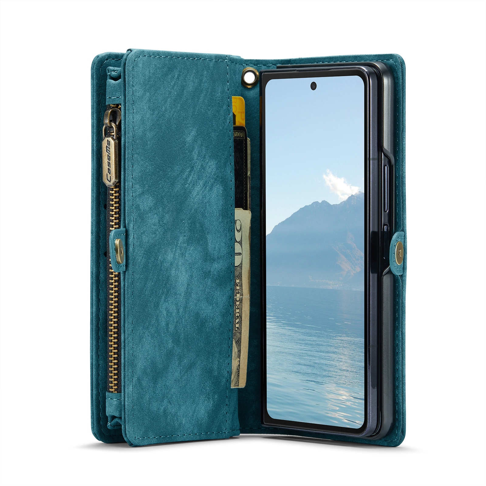 Multi-slot Plånboksfodral Samsung Galaxy Z Fold 6 blå