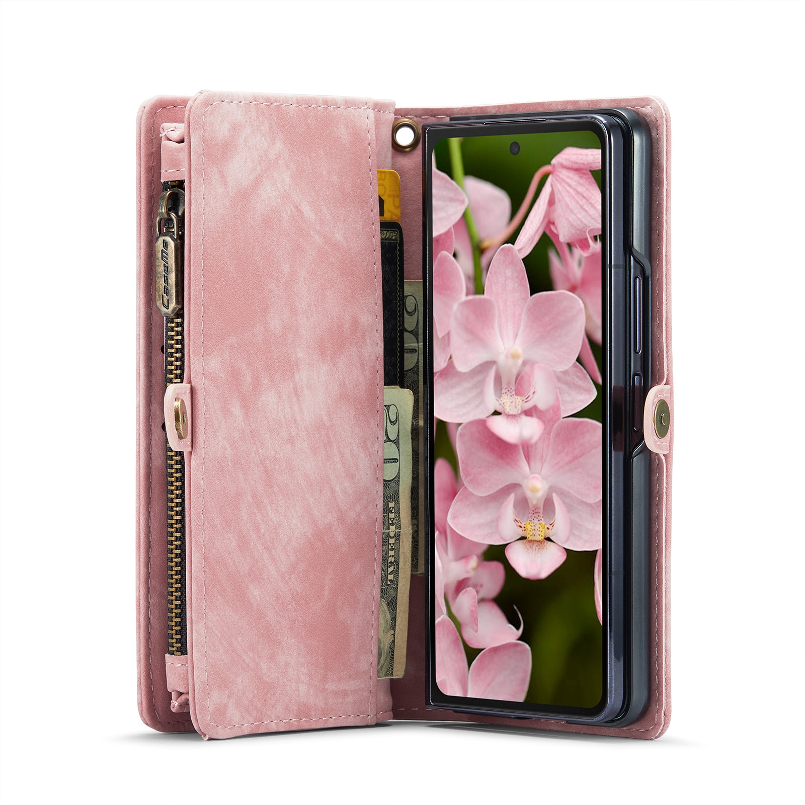 Multi-slot Plånboksfodral Samsung Galaxy Z Fold 6 rosa