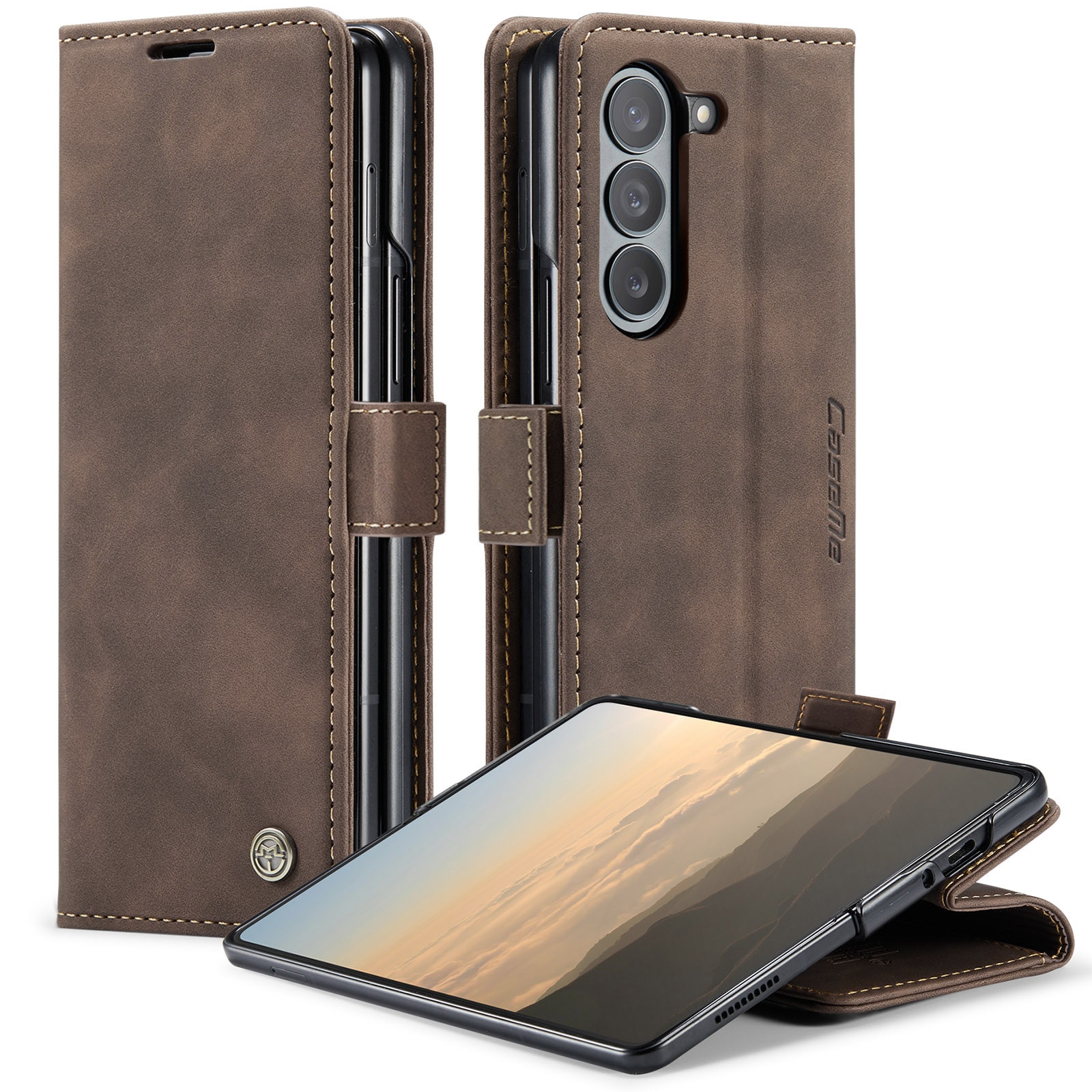 Slim Plånboksfodral Samsung Galaxy Z Fold 6 brun