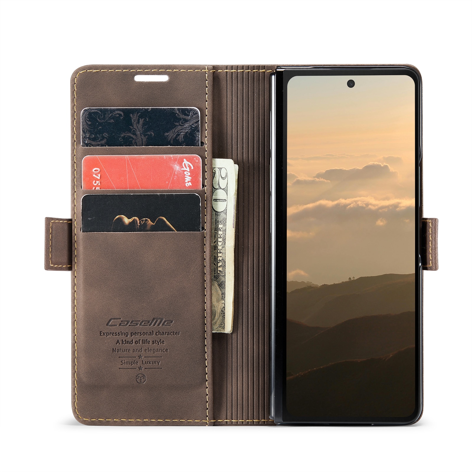 Slim Plånboksfodral Samsung Galaxy Z Fold 6 brun