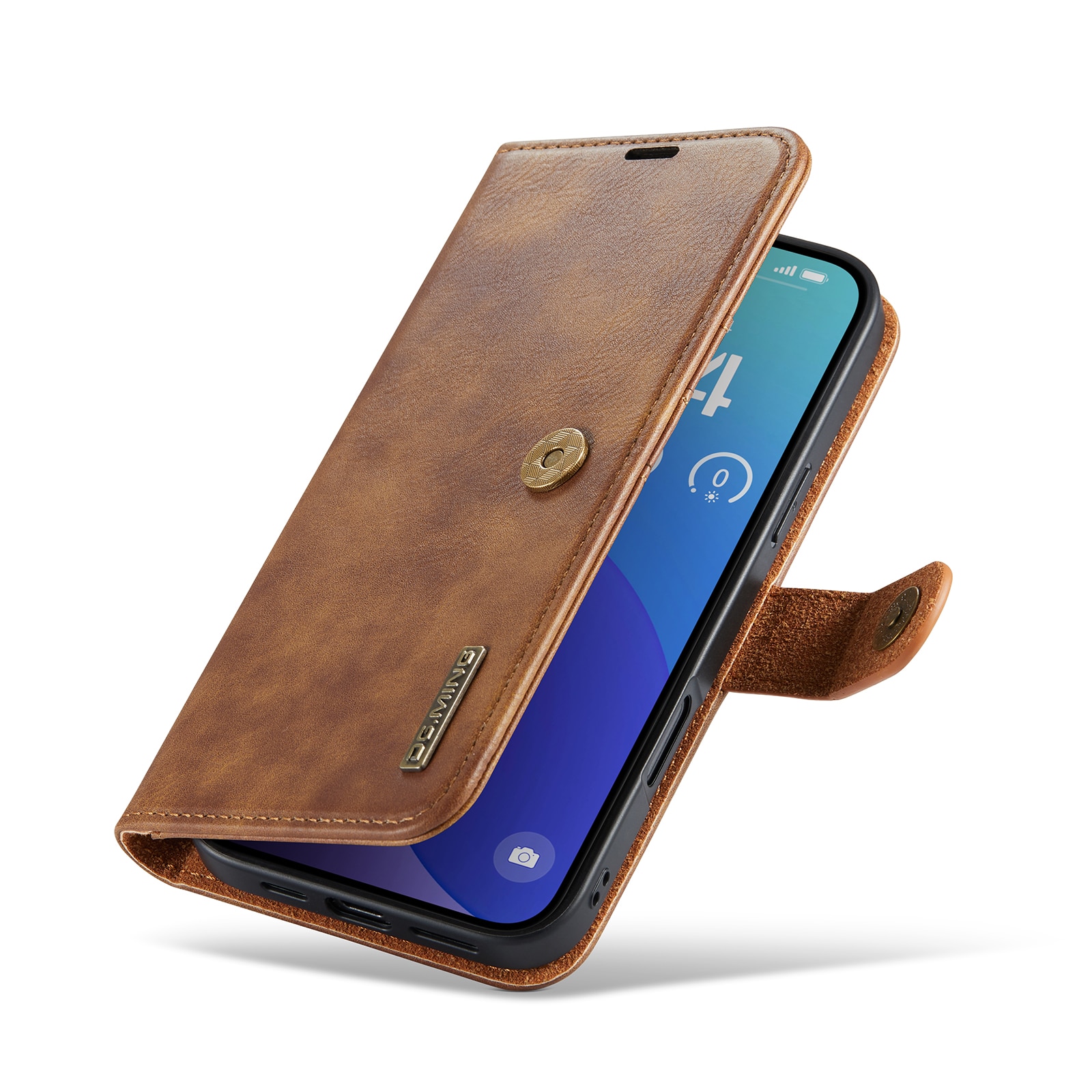 Magnet Wallet iPhone 16 Pro Cognac