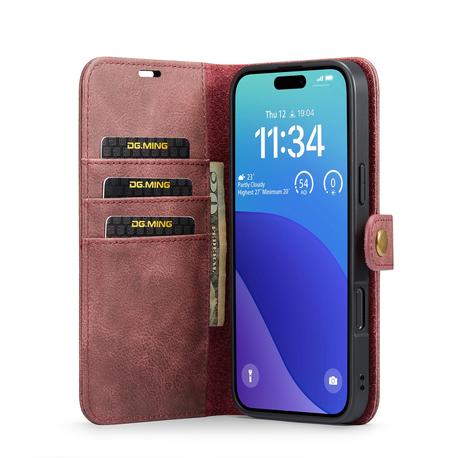 Magnet Wallet iPhone 16 Pro Max Red