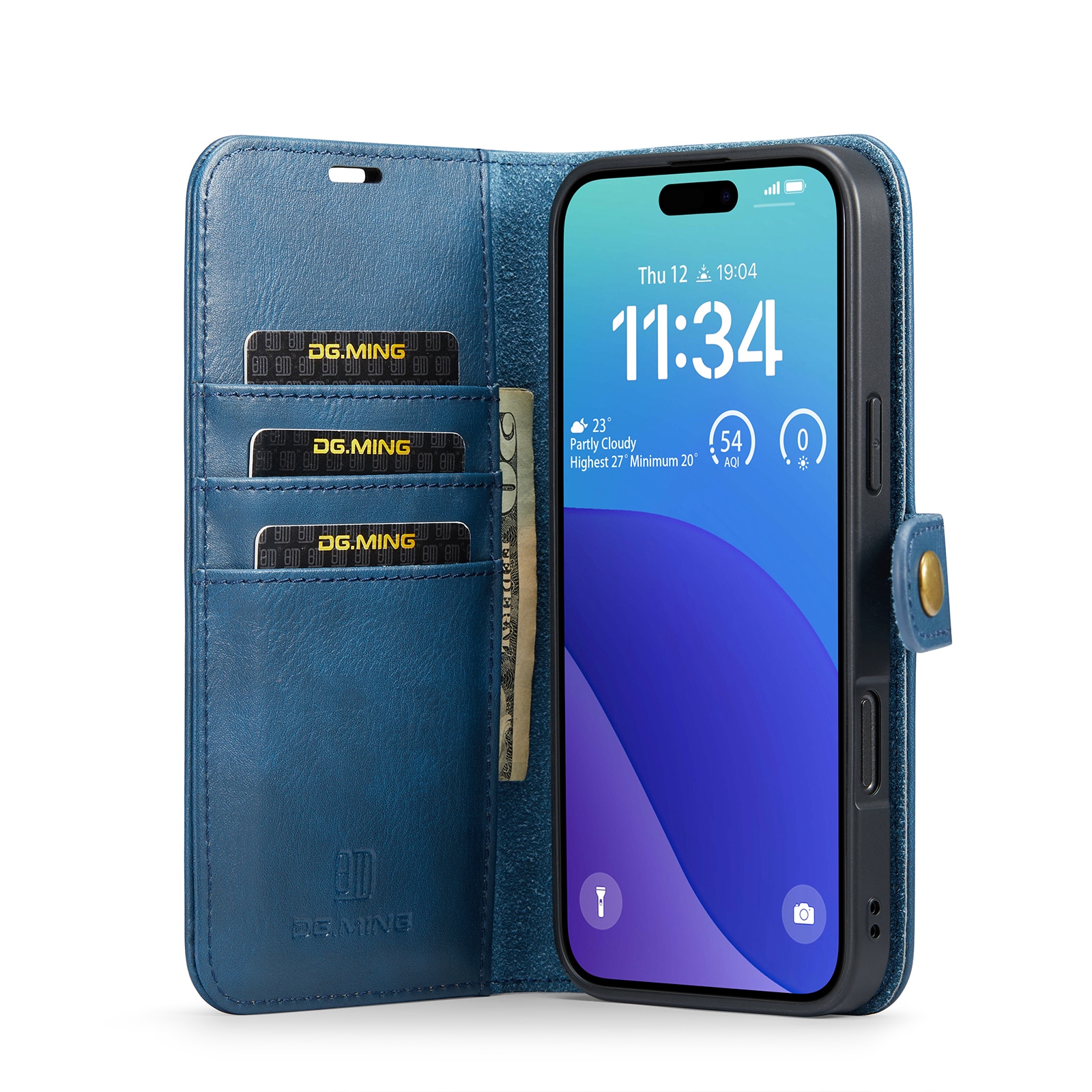 Magnet Wallet iPhone 16 Pro Max Blue