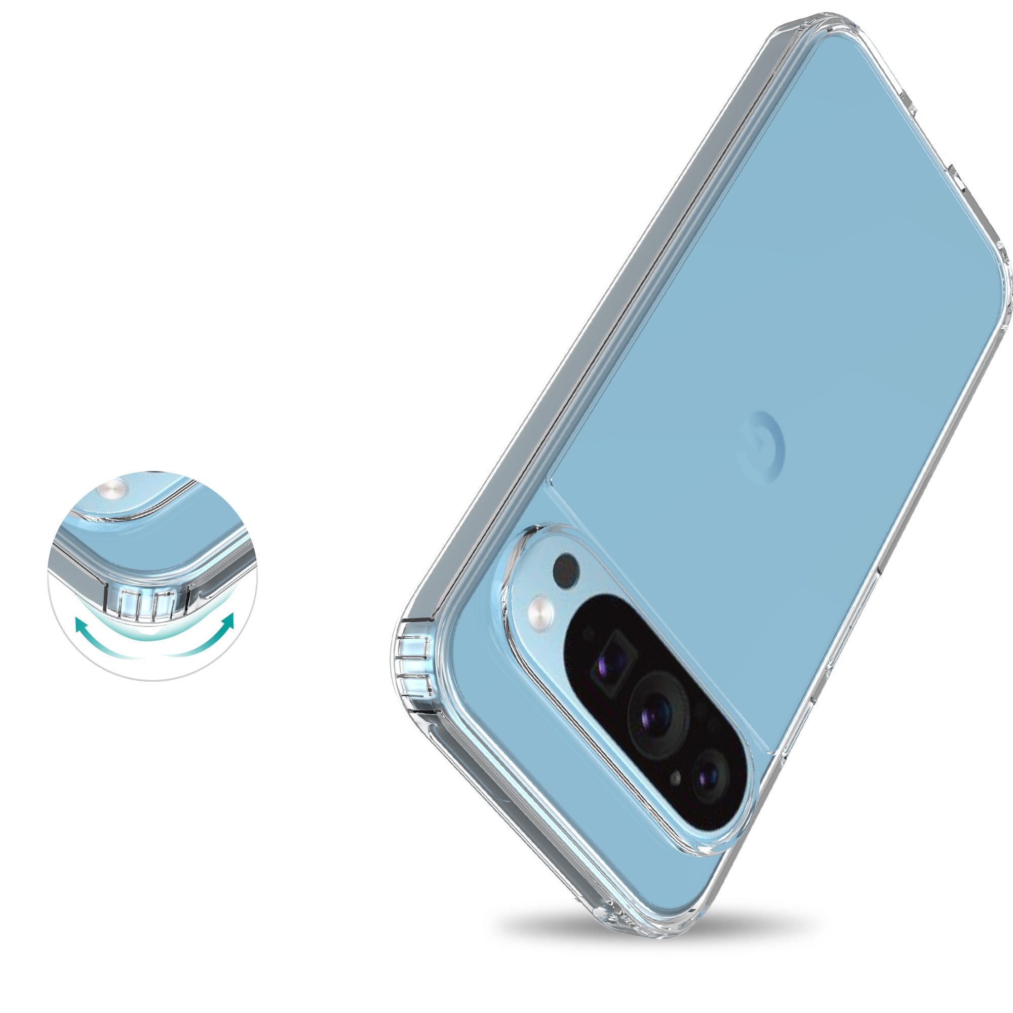 Crystal Hybrid Case Google Pixel 9 Pro transparent