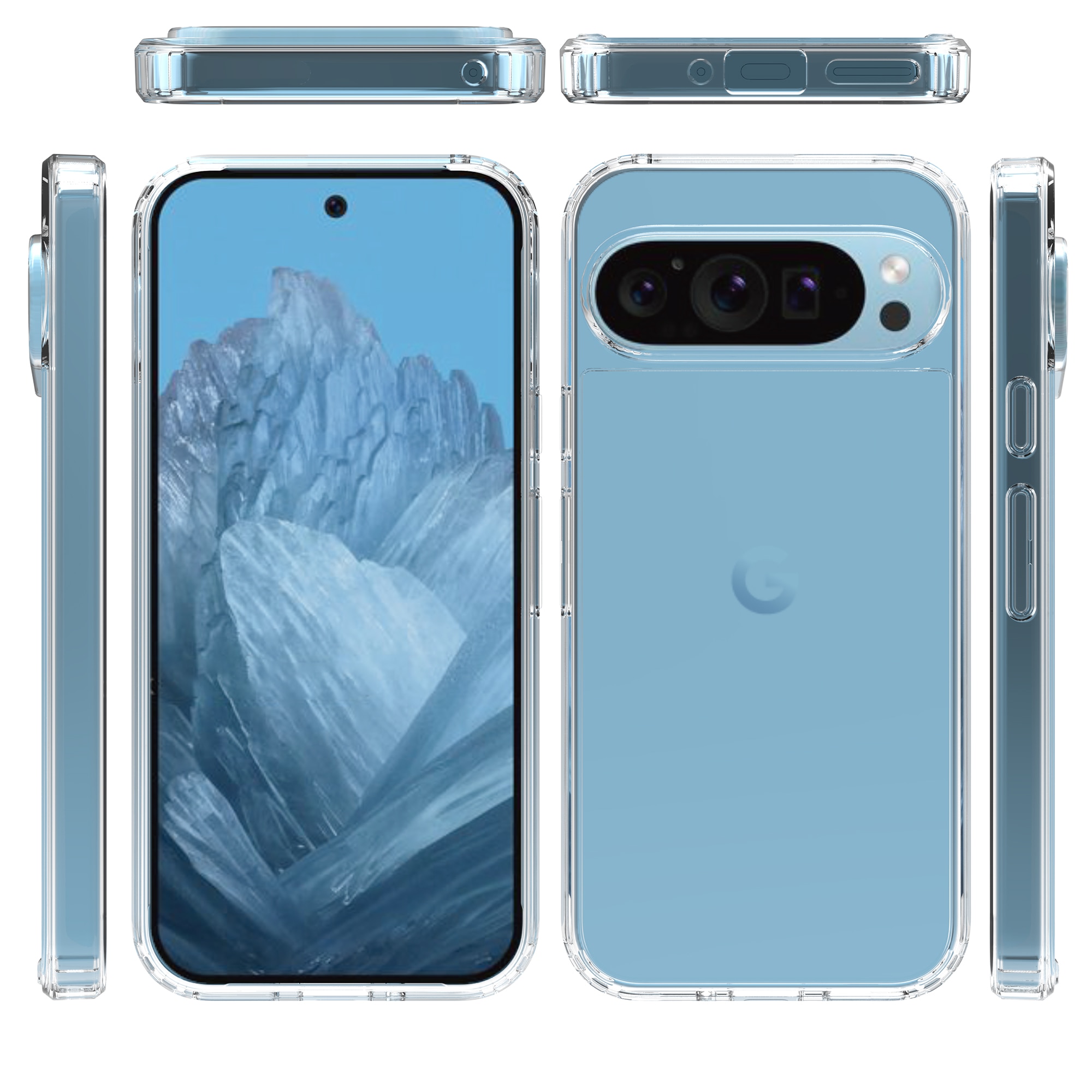 Crystal Hybrid Case Google Pixel 9 Pro transparent