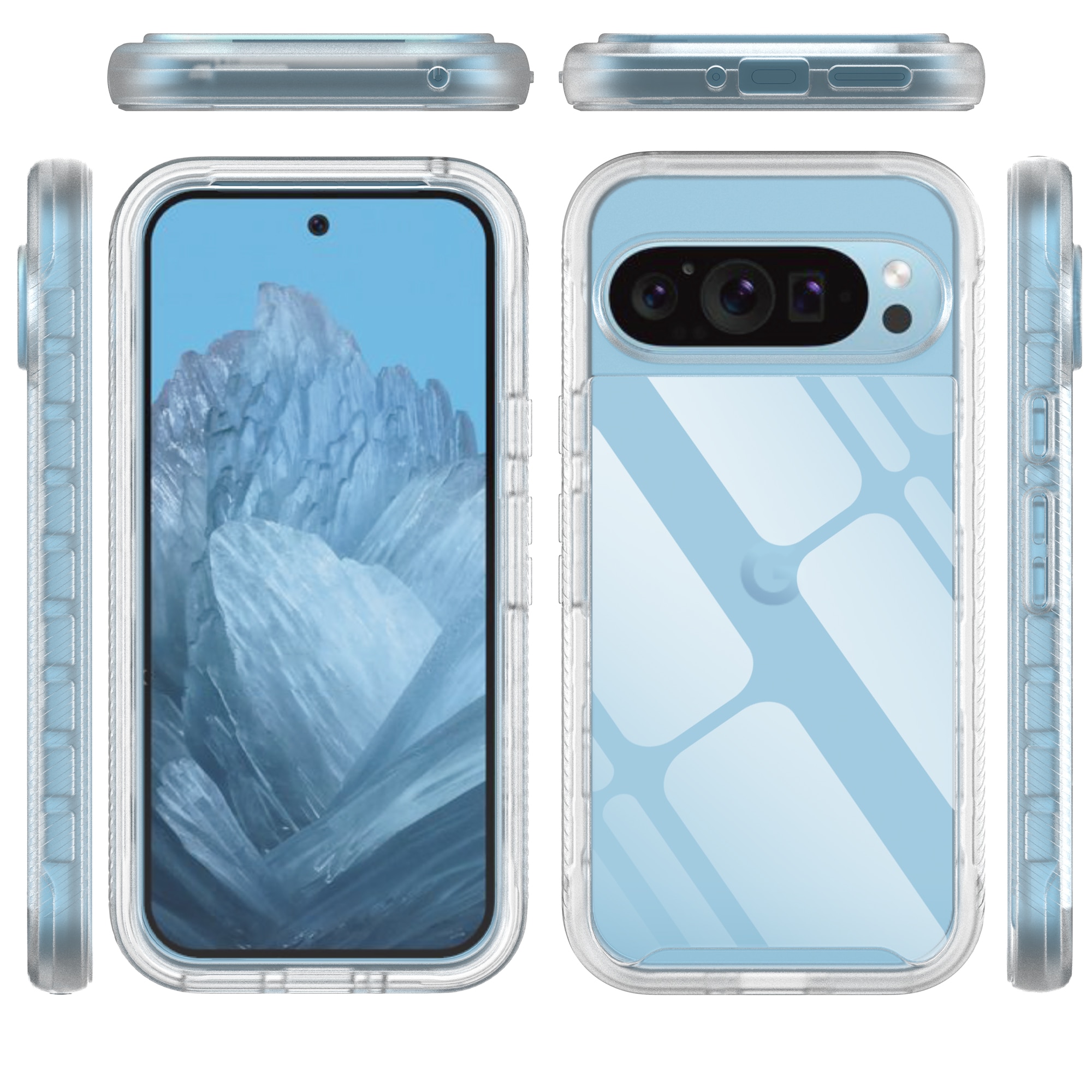 Full Protection Case Google Pixel 9 Pro transparent