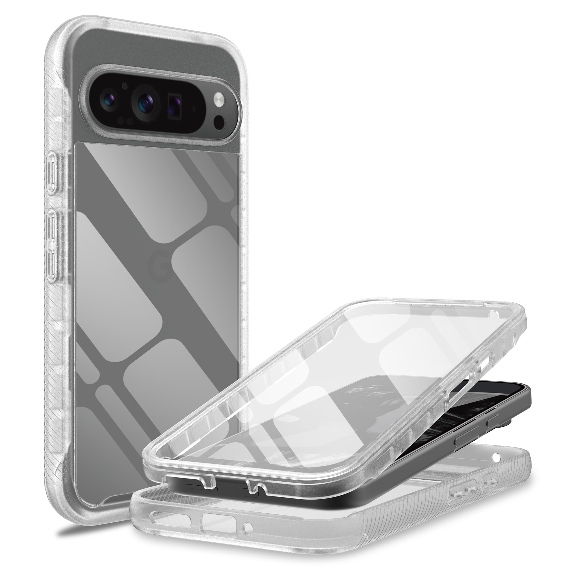 Full Protection Case Google Pixel 9 Pro XL transparent