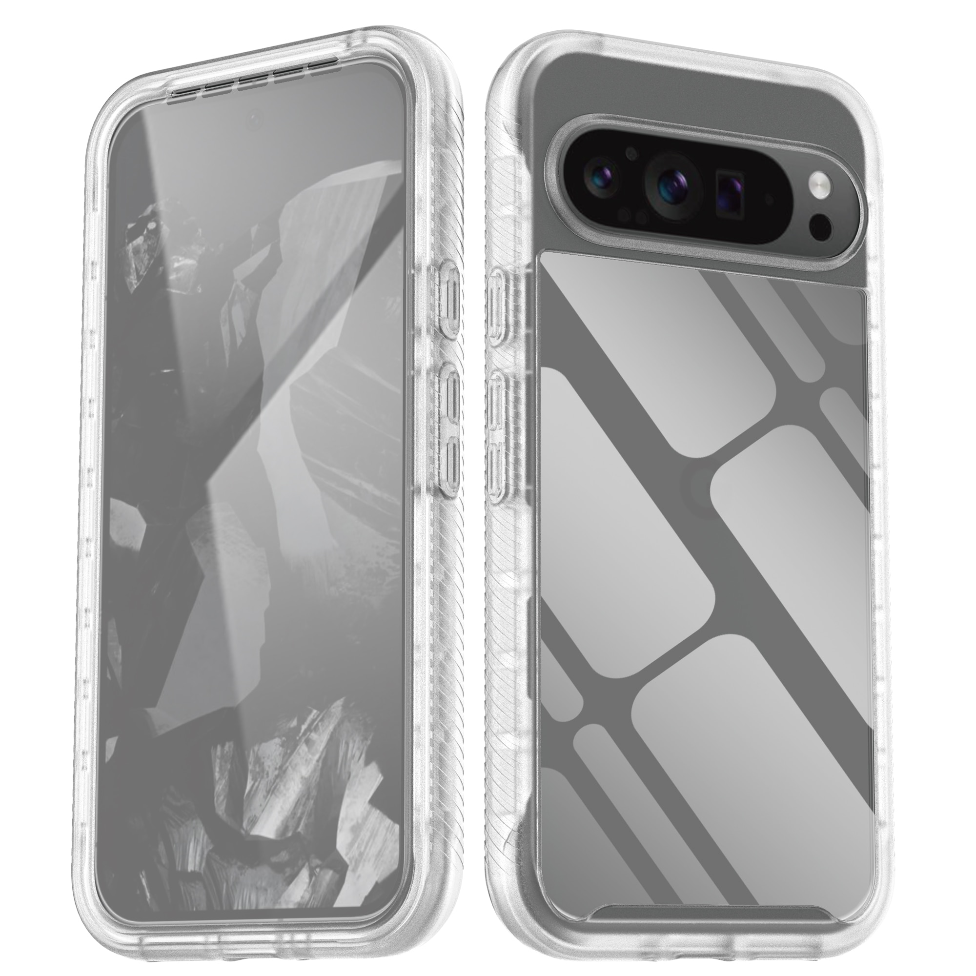 Full Protection Case Google Pixel 9 Pro XL transparent