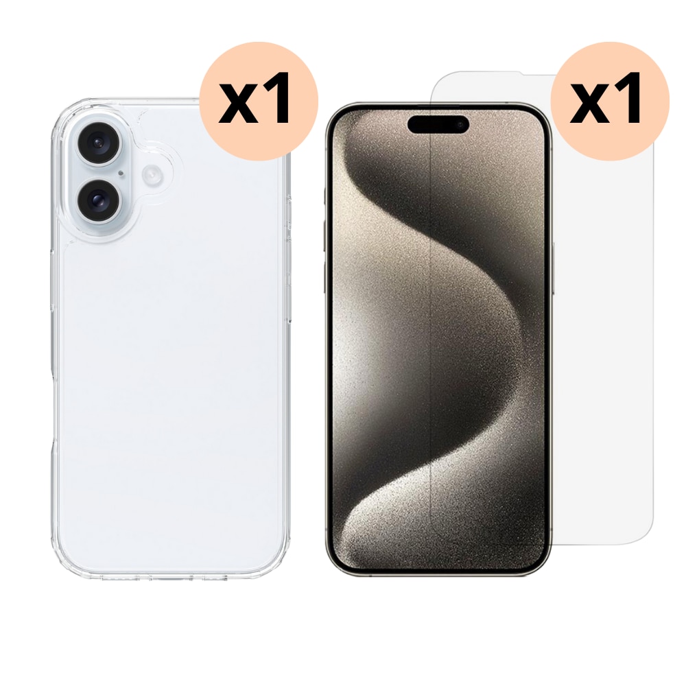 iPhone 16 Plus Kit med Skal och Skärmskydd