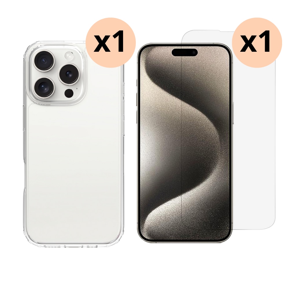 iPhone 16 Pro Max Kit med Skal och Skärmskydd