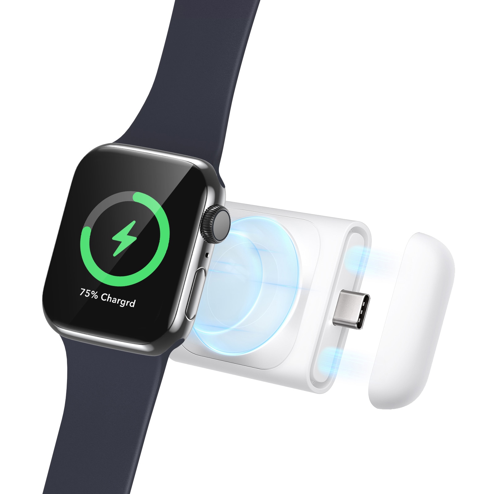 Portabel Apple Watch Laddare vit