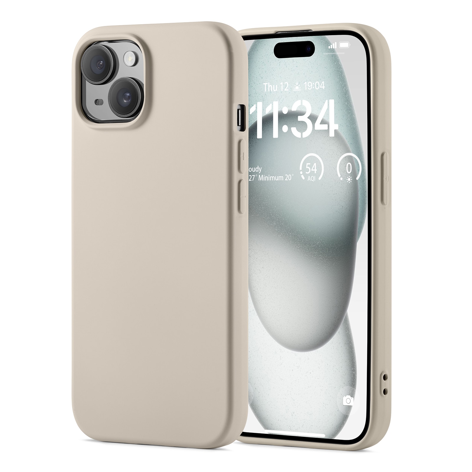 TPU Skal iPhone 15 Beige