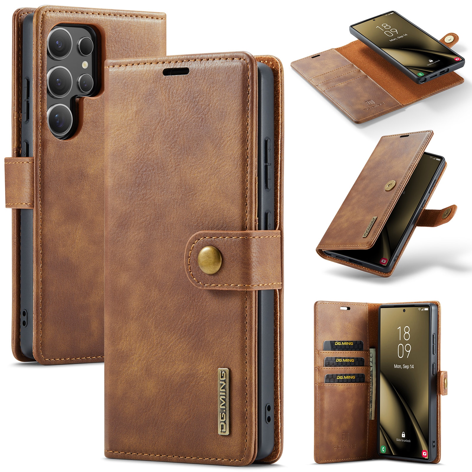 Magnet Wallet Samsung Galaxy S25 Ultra Cognac