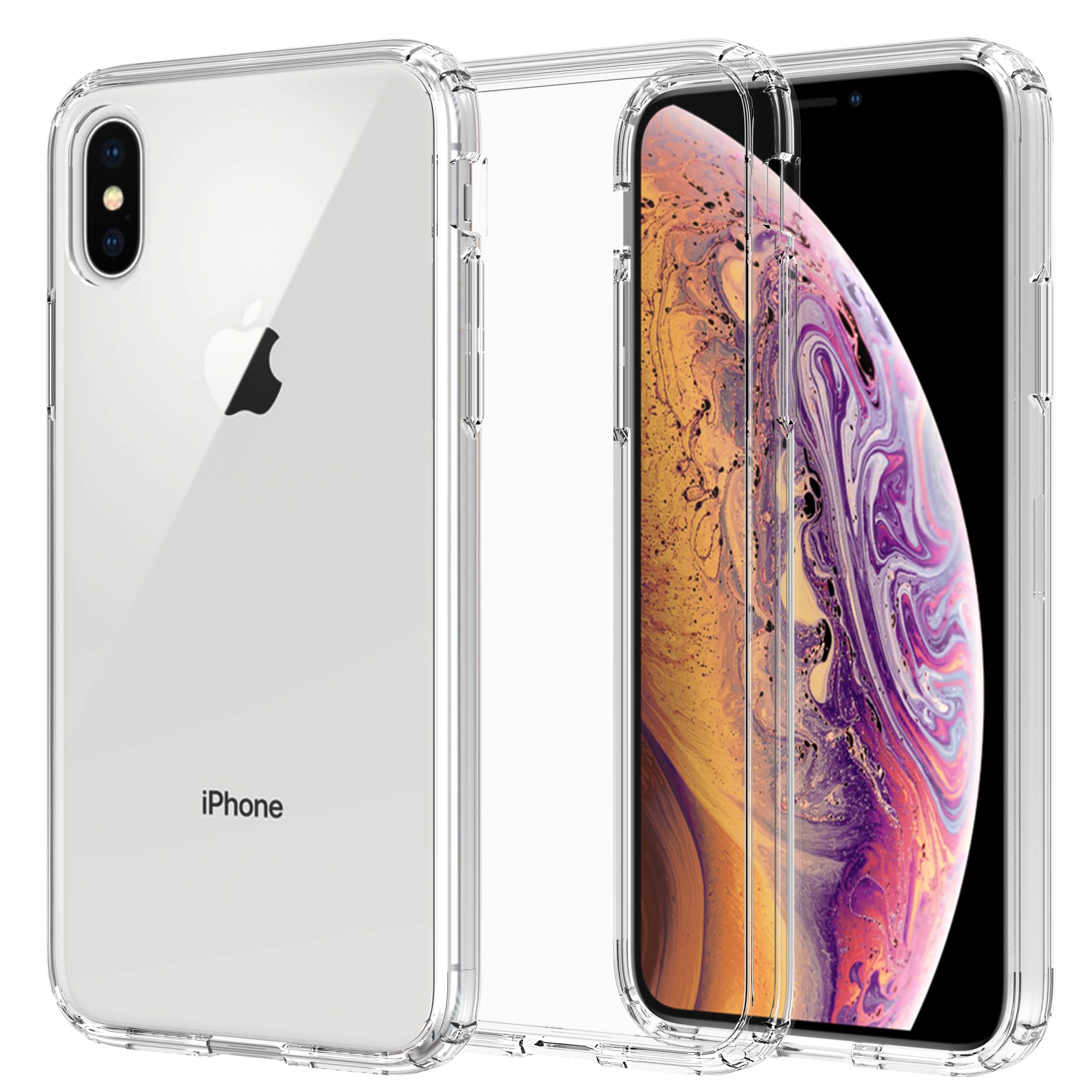 Hybridskal iPhone X/XS Genomskinlig